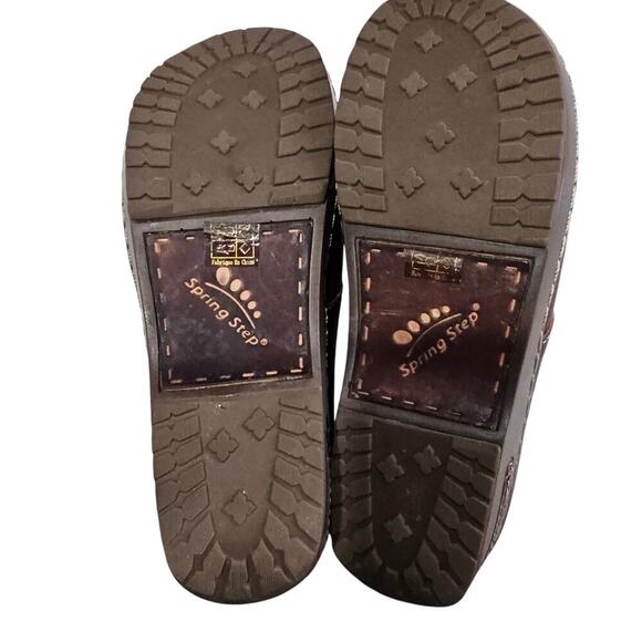 Spring Step Winsome Leather Clogs Brown Size 8 - Picture 4 of 6